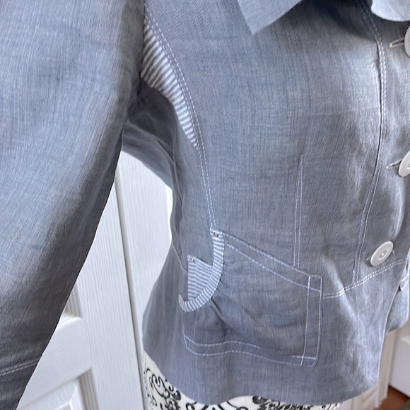 VEX Collection French Linen Jacket - Picture 4 of 8